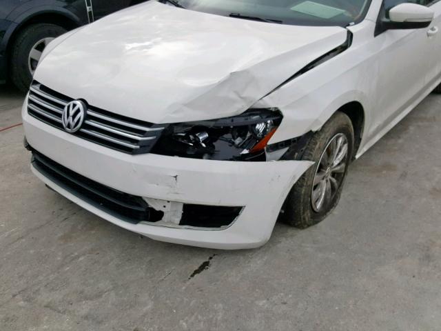 1VWAH7A30DC112698 - 2013 VOLKSWAGEN PASSAT S WHITE photo 9