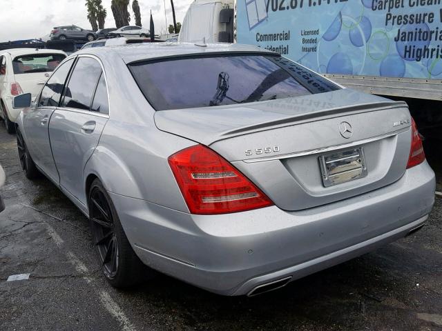 WDDNG7BB2BA367896 - 2011 MERCEDES-BENZ S 550 SILVER photo 3