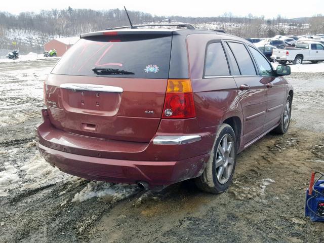 2A8GM78X37R140419 - 2007 CHRYSLER PACIFICA L RED photo 4