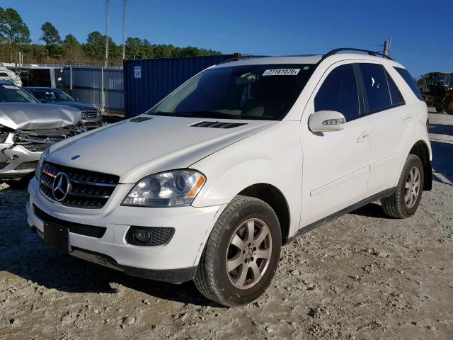 4JGBB86E57A252217 - 2007 MERCEDES-BENZ ML 350 WHITE photo 2