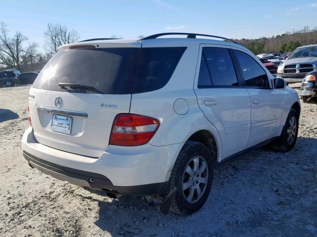 4JGBB86E57A252217 - 2007 MERCEDES-BENZ ML 350 WHITE photo 4