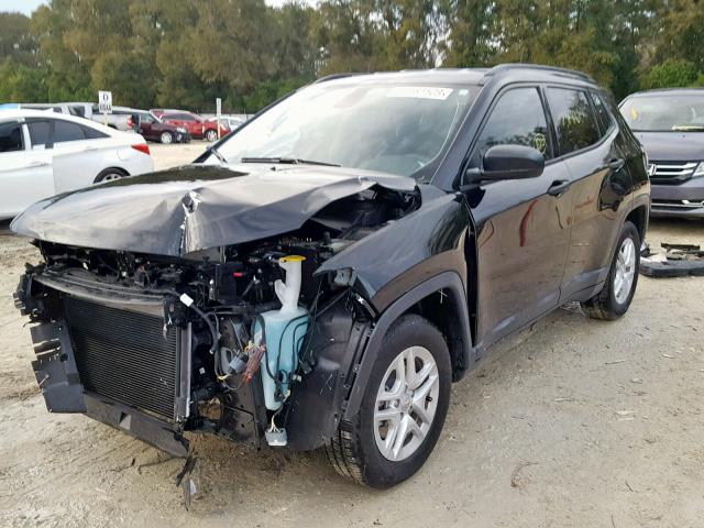 3C4NJCAB0JT123578 - 2018 JEEP COMPASS SP BLACK photo 2