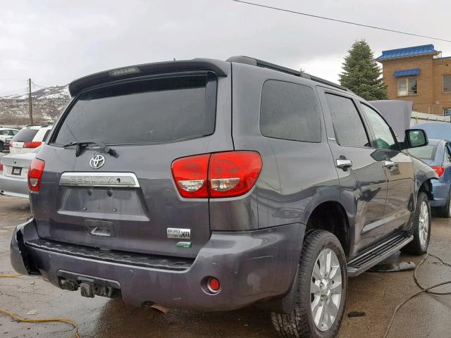 5TDDW5G13ES102456 - 2014 TOYOTA SEQUOIA PL GRAY photo 4