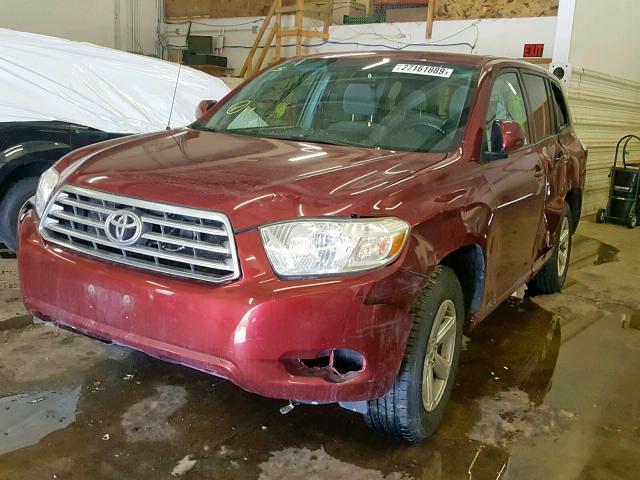 JTEES41A382029213 - 2008 TOYOTA HIGHLANDER RED photo 2