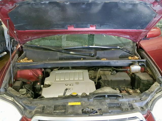 JTEES41A382029213 - 2008 TOYOTA HIGHLANDER RED photo 7