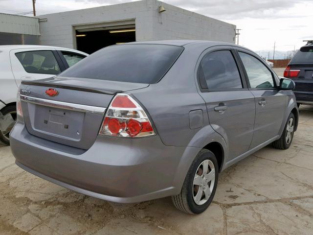 KL1TD5DE4AB082042 - 2010 CHEVROLET AVEO LS GRAY photo 4