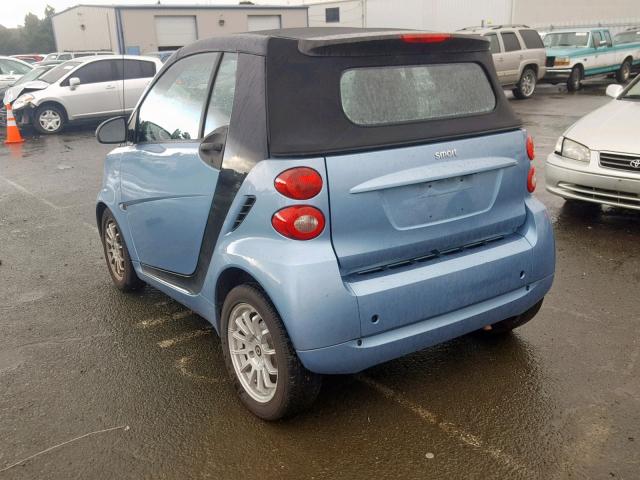 WMEEK3BA4BK447334 - 2011 SMART FORTWO PAS 蓝色 照片 3