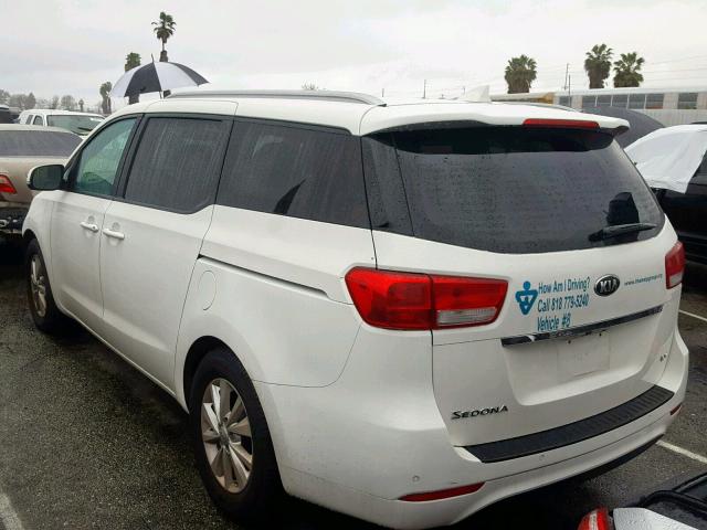 KNDMB5C1XG6087183 - 2016 KIA SEDONA LX WHITE photo 3