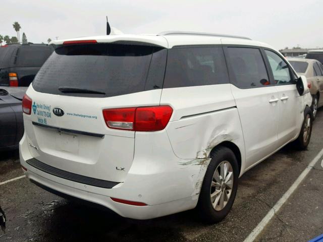 KNDMB5C1XG6087183 - 2016 KIA SEDONA LX WHITE photo 4