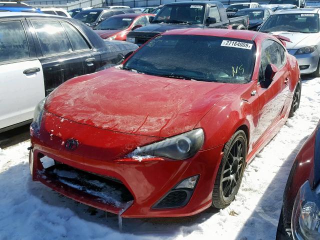 JF1ZNAA12D1711114 - 2013 TOYOTA SCION FR-S RED photo 2