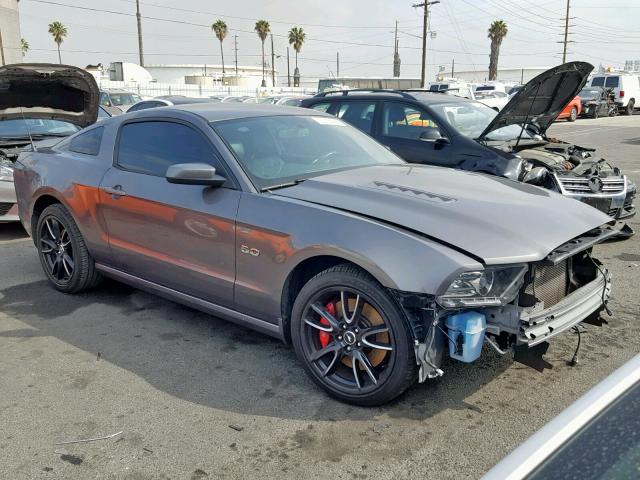 1ZVBP8CF8E5275139 - 2014 FORD MUSTANG GT GRAY photo 1