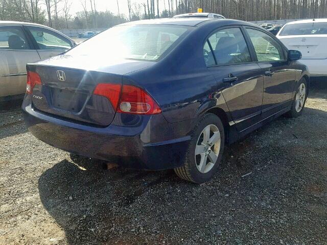 1HGFA16968L047113 - 2008 HONDA CIVIC EXL BLUE photo 4