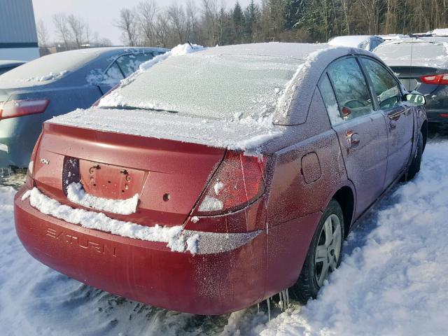 1G8AJ55F77Z112712 - 2007 SATURN ION LEVEL RED photo 4