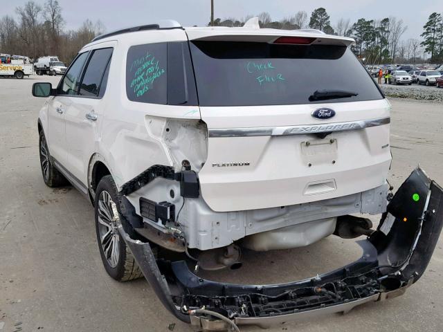 1FM5K8HT6GGC20091 - 2016 FORD EXPLORER P WHITE photo 3