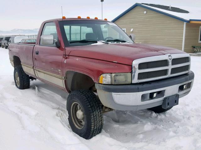 1B7KF26Z4SS205255 - 1995 DODGE RAM 2500 BURGUNDY photo 1