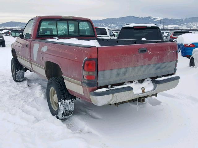 1B7KF26Z4SS205255 - 1995 DODGE RAM 2500 BURGUNDY photo 3