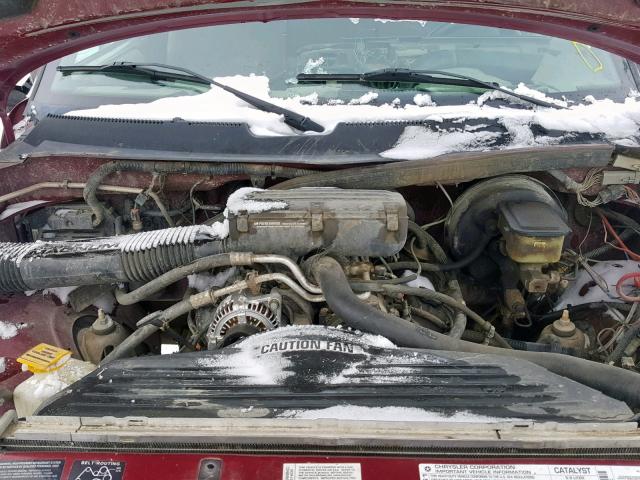 1B7KF26Z4SS205255 - 1995 DODGE RAM 2500 BURGUNDY photo 7