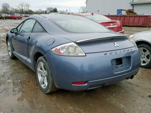 4A3AK24F87E058800 - 2007 MITSUBISHI ECLIPSE GS BLUE photo 3