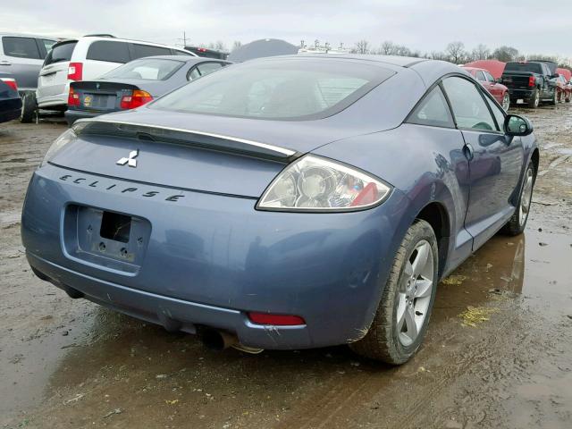 4A3AK24F87E058800 - 2007 MITSUBISHI ECLIPSE GS BLUE photo 4