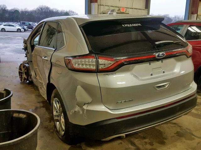 2FMPK3J85JBB23237 - 2018 FORD EDGE SEL SILVER photo 3