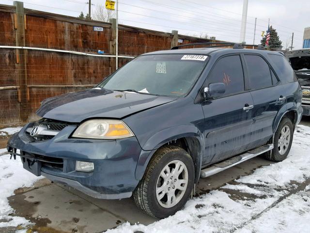 2HNYD18846H534110 - 2006 ACURA MDX TOURIN BLUE photo 2