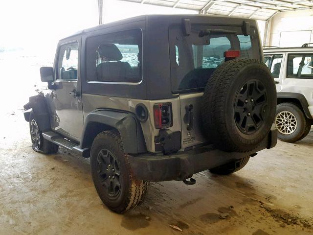 1C4AJWAG8EL148287 - 2014 JEEP WRANGLER S SILVER photo 3