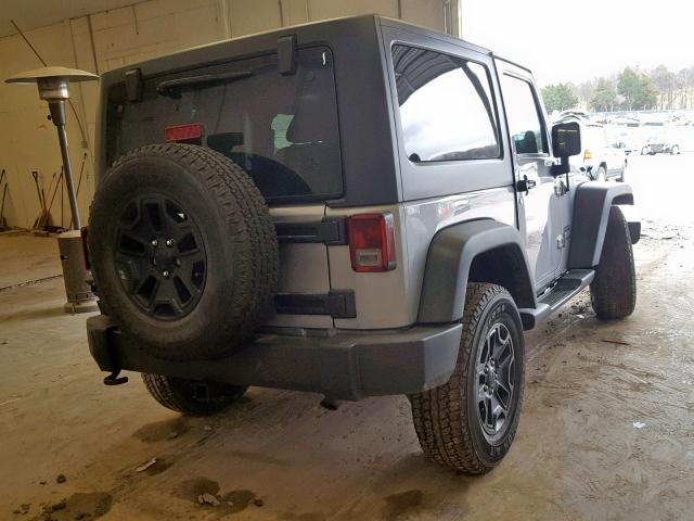 1C4AJWAG8EL148287 - 2014 JEEP WRANGLER S SILVER photo 4