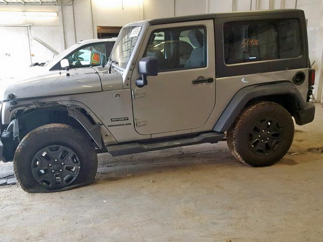 1C4AJWAG8EL148287 - 2014 JEEP WRANGLER S SILVER photo 9