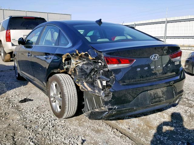 5NPE34AF7JH631811 - 2018 HYUNDAI SONATA SPO BLACK photo 3