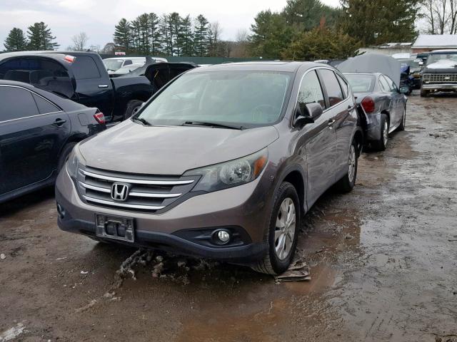 5J6RM4H5XCL025102 - 2012 HONDA CR-V EX GRAY photo 2