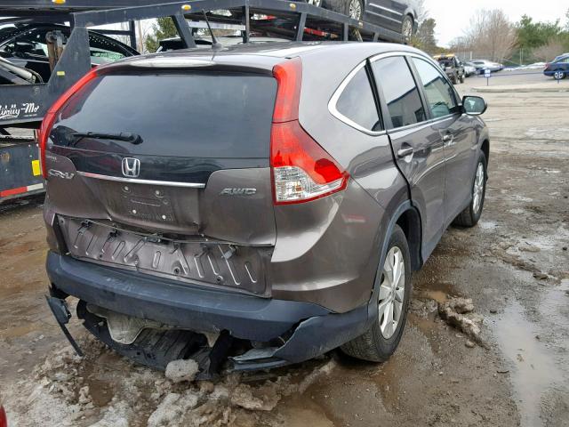 5J6RM4H5XCL025102 - 2012 HONDA CR-V EX GRAY photo 4