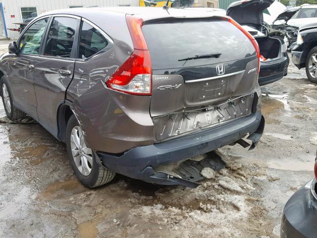 5J6RM4H5XCL025102 - 2012 HONDA CR-V EX GRAY photo 9