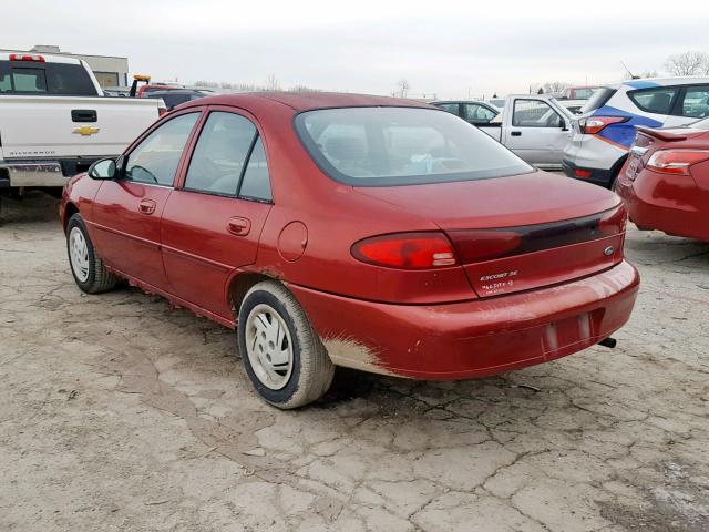 3FAFP13P4YR207027 - 2000 FORD ESCORT RED photo 3