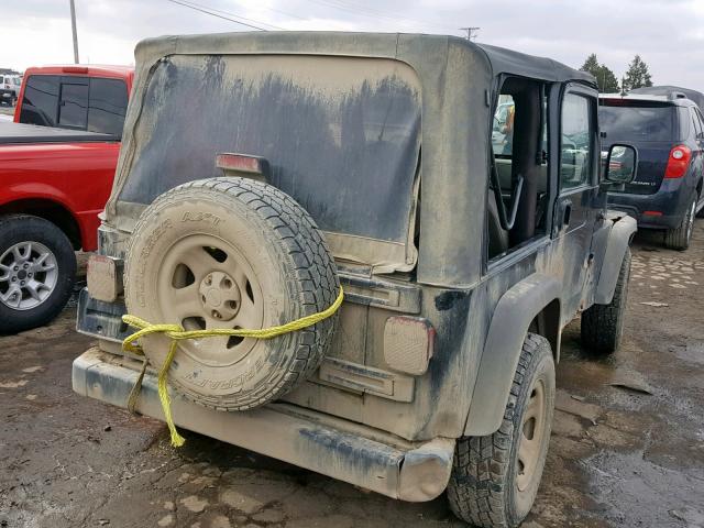 1J4FA29155P321751 - 2005 JEEP WRANGLER / GRAY photo 4