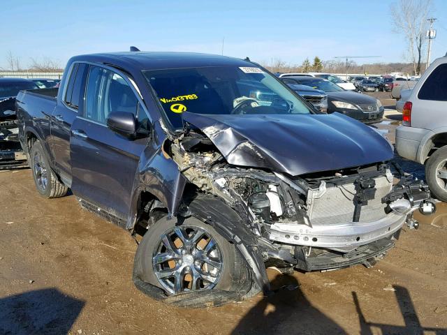 5FPYK3F71HB013783 - 2017 HONDA RIDGELINE GRAY photo 1