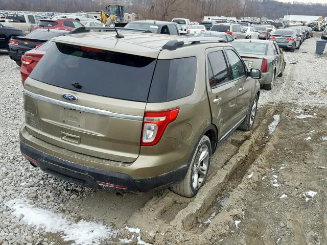 1FMHK7F83CGA02237 - 2012 FORD EXPLORER L GREEN photo 4