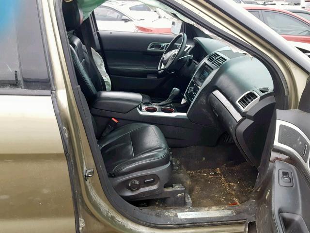 1FMHK7F83CGA02237 - 2012 FORD EXPLORER L GREEN photo 5