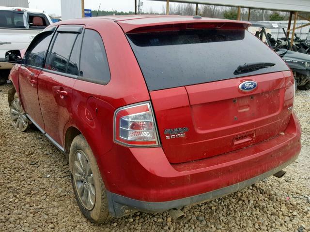 2FMDK3JC2ABB19007 - 2010 FORD EDGE SEL RED photo 3