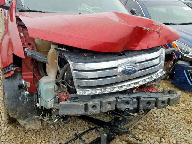 2FMDK3JC2ABB19007 - 2010 FORD EDGE SEL RED photo 9