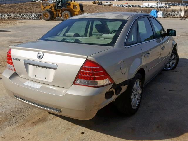 1MEFM401X5G603498 - 2005 MERCURY MONTEGO LU GOLD photo 4