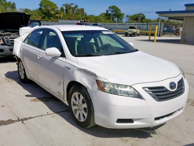 4T1BB46K08U054417 - 2008 TOYOTA CAMRY HYBR WHITE photo 1