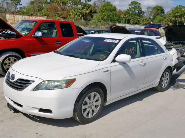 4T1BB46K08U054417 - 2008 TOYOTA CAMRY HYBR WHITE photo 2