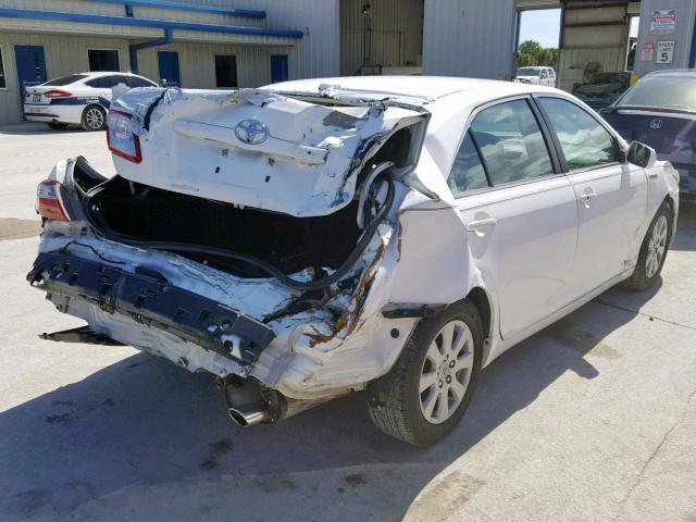 4T1BB46K08U054417 - 2008 TOYOTA CAMRY HYBR WHITE photo 4