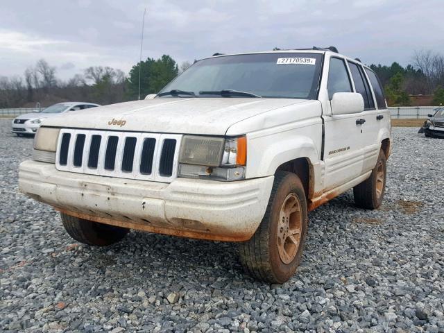 1J4FX78S9VC632256 - 1997 JEEP GRAND CHER WHITE photo 2