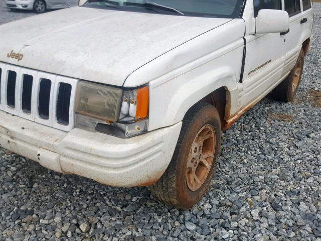 1J4FX78S9VC632256 - 1997 JEEP GRAND CHER WHITE photo 9