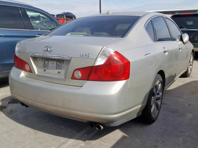 JNKBY01E76M207402 - 2006 INFINITI M45 BASE TAN photo 4