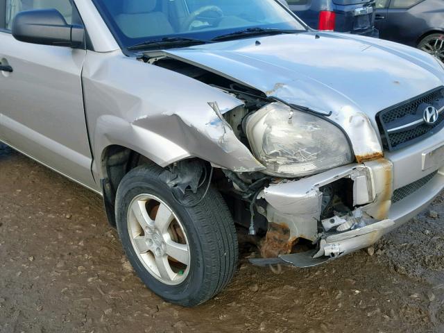 KM8JM12B86U399136 - 2006 HYUNDAI TUCSON GL SILVER photo 9