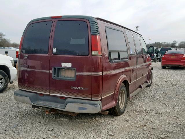 1GBFG15R6V1067985 - 1997 CHEVROLET EXPRESS G1 MAROON photo 4