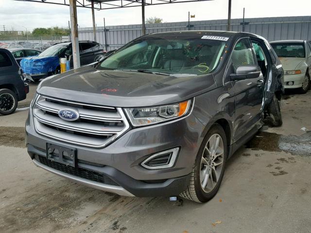 2FMPK4K96GBB92637 - 2016 FORD EDGE TITAN GRAY photo 2