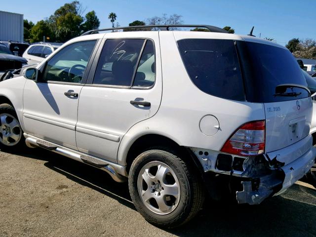 4JGAB57E33A421315 - 2003 MERCEDES-BENZ ML 350 WHITE photo 3